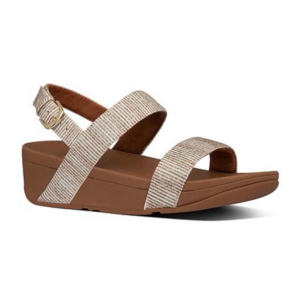 FitFlop Lottie Glitter Stripe Back Strap Sandals 7